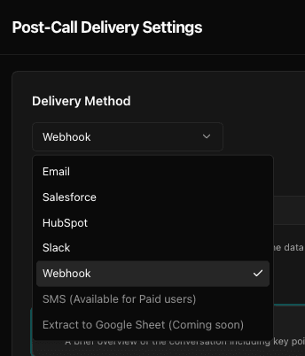 Post-Call Delivery Guide