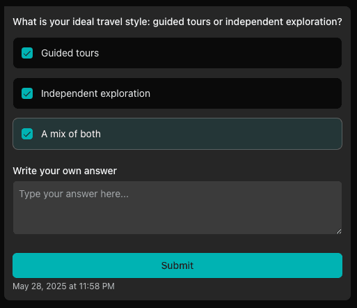 Configuration questions