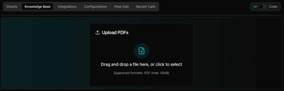 Knowledge base configuration