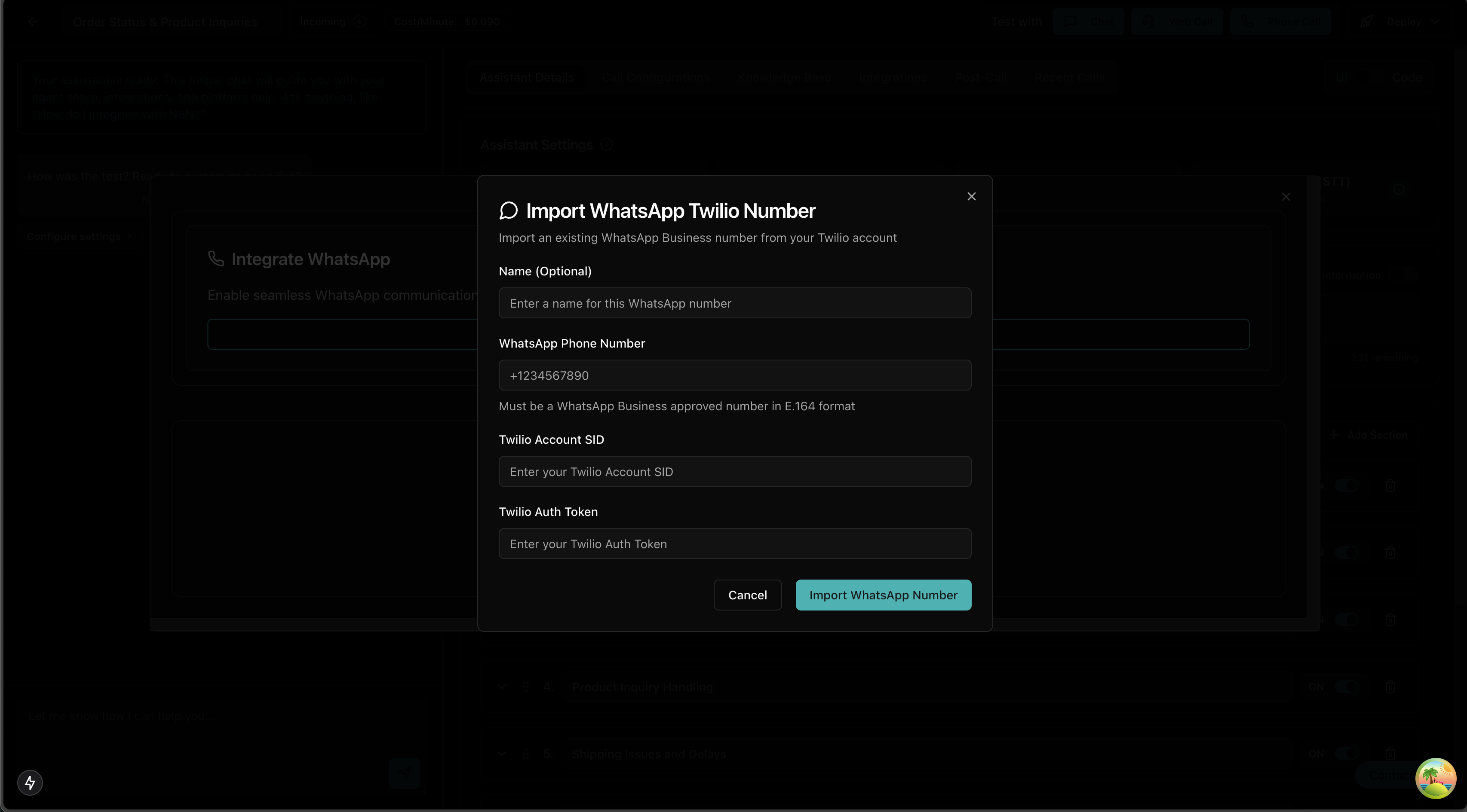 WhatsApp Credentials